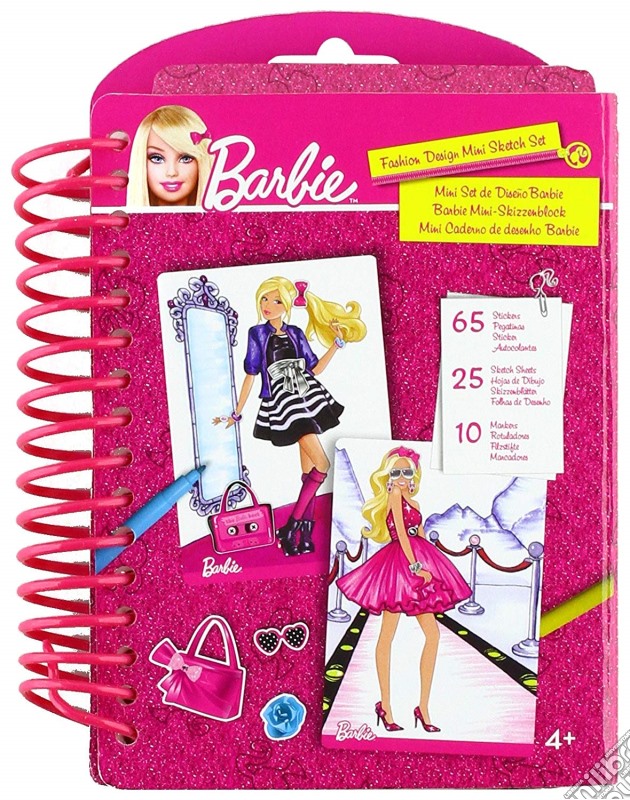 Barbie - Mini Fashion Design Sketch Book gioco