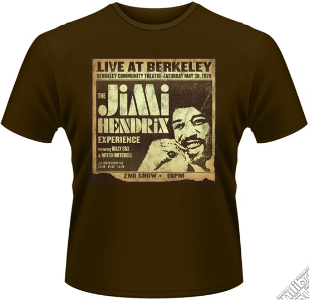 Jimi Hendrix - Live At Berkeley (T-Shirt Uomo XL) gioco di Plastic Head