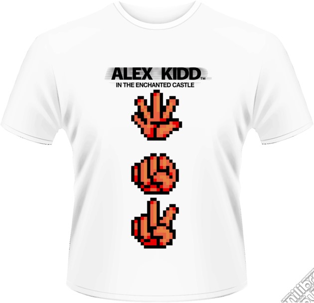 Sega - Alex Kidd Paper Rock Scissors (T-Shirt Uomo S) gioco di PHM