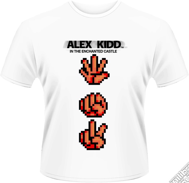 Sega - Alex Kidd Paper Rock Scissors (T-Shirt Uomo M) gioco di PHM