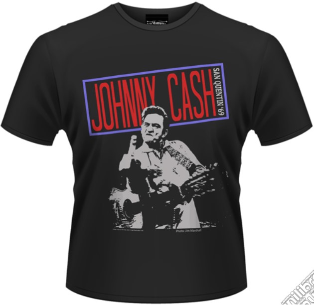 Johnny Cash - The Bird (Red) (T-Shirt Uomo S) gioco di PHM