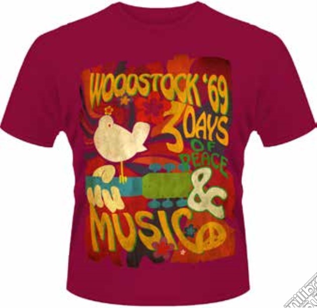 Woodstock - Swirl Poster (T-Shirt Uomo S) gioco di PHM