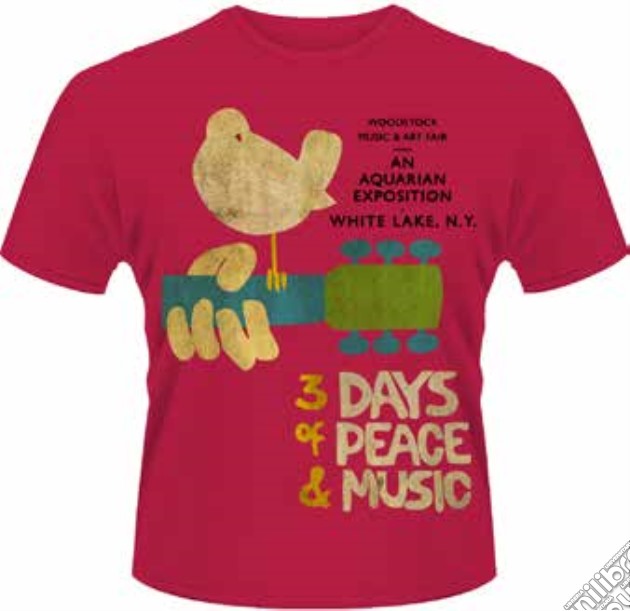 Woodstock - 3 Days Of Peace (T-Shirt Uomo S) gioco di PHM