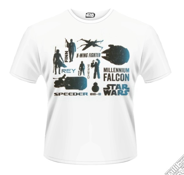 Star Wars: The Force Awakens: Blue Heroes Character (T-Shirt Unisex Tg. M) gioco di PHM