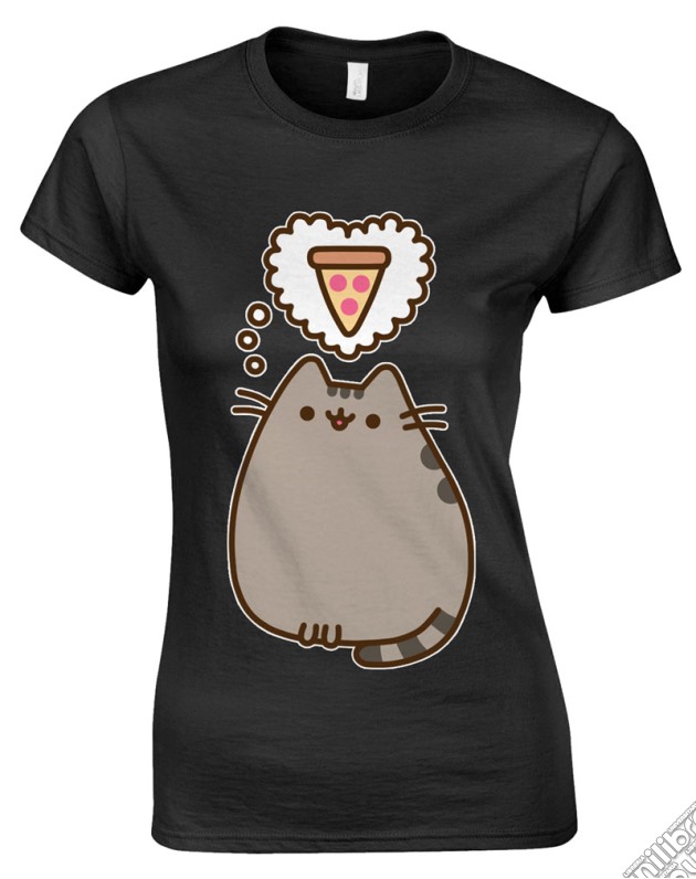 Pusheen - Pizza Thoughts (Black) (T-Shirt Donna Tg. L) gioco