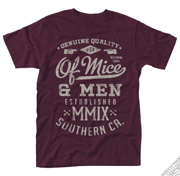 Of Mice & Men: Genuine (Maroon) (T-Shirt Unisex Tg. 2XL) gioco di PHM