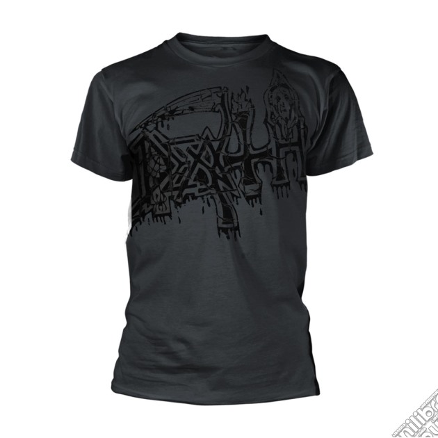 Death - Large Logo - Black (Dye Sub With Black Overdye) (T-Shirt Unisex Tg. L) gioco di PHM