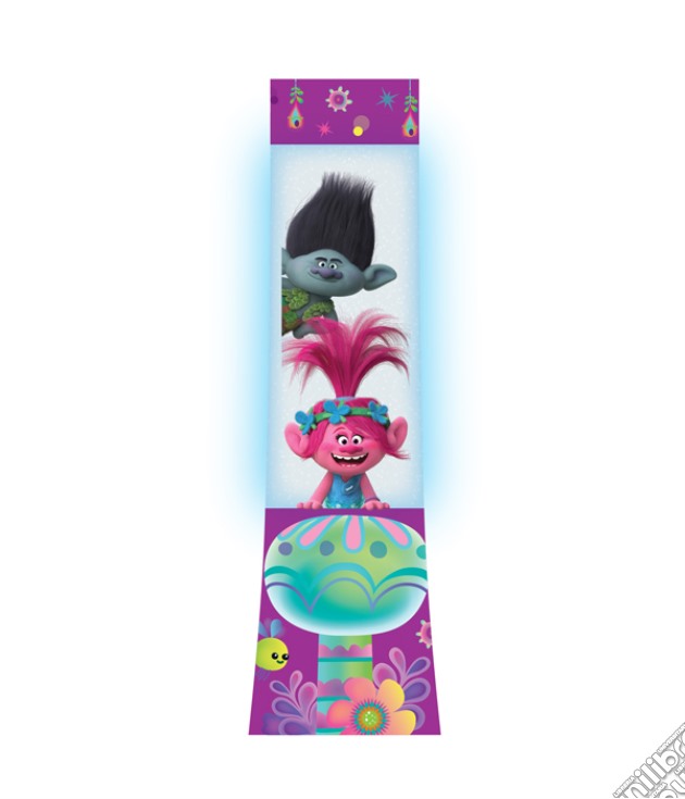 Trolls: Lampada Glitter A Led - Poppy E Branch - Confezione Tubolare Trasparente gioco di Joy Toy