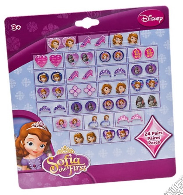 Sofia La Principessa - Orecchini Sticker 24 Paia gioco di Joy Toy