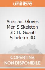 Amscan: Gloves Men S Skeleton 3D H. Guanti Scheletro 3D gioco