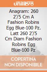Anagram: 260 2'/5 Cm A Fashion Robins Egg Blue-100 Pz. Latt 260 2'/5 Cm Diam Fashion Robins Egg Blue-100 Pz giochi