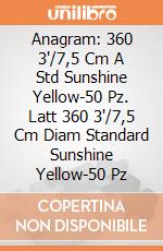 Anagram: 360 3'/7,5 Cm A Std Sunshine Yellow-50 Pz. Latt 360 3'/7,5 Cm Diam Standard Sunshine Yellow-50 Pz giochi
