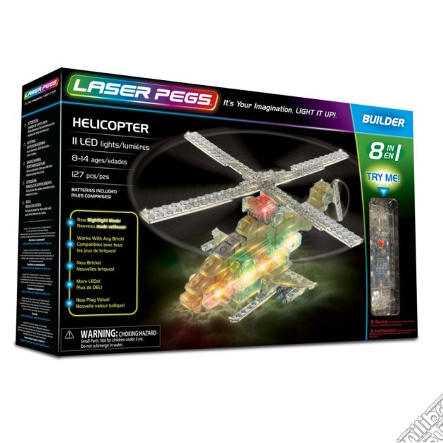 Laser Pegs - Elicottero (127 Pz 11 Led) gioco di Laser Pegs