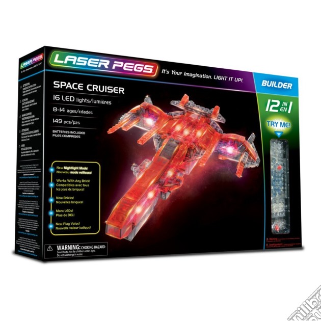 Laser Pegs - Nave Spaziale (149 Pz 16 Led) gioco di Laser Pegs
