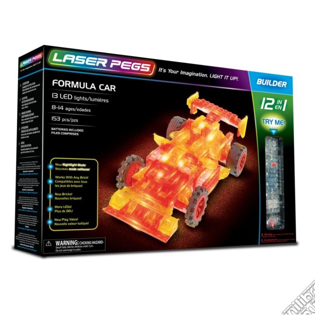 Laser Pegs - Formula Car (153 Pz 13 Led) gioco di Laser Pegs