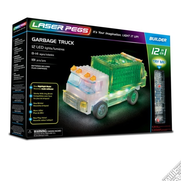 Laser Pegs - Truck (181 Pz 12 Led) gioco di Laser Pegs