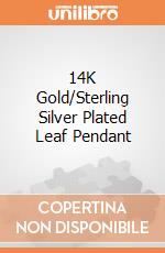14K Gold/Sterling Silver Plated Leaf Pendant gioco di Quantum Mechanix