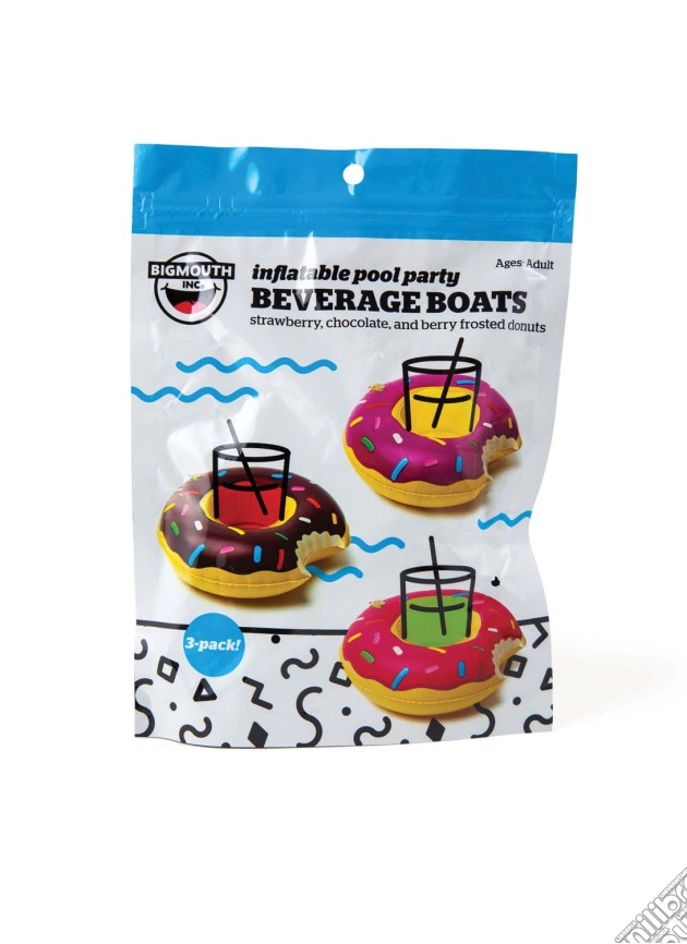 Big Mouth Bmdf-0001 - Beverage Boat Donuts Pack 3 Pz gioco di Big Mouth