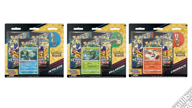 Pokemon - Pin Box Collection Spada E Scudo 12.5 Zenit Regale (Assortimento Rillaboom / Cinderace / Inteleon) gioco di CAR
