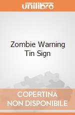 Zombie Warning Tin Sign gioco di Aquarius