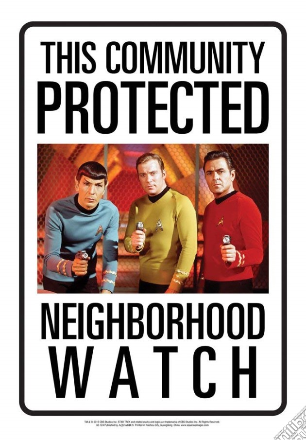 Star Trek Neighborhood Watch Tin Sign gioco