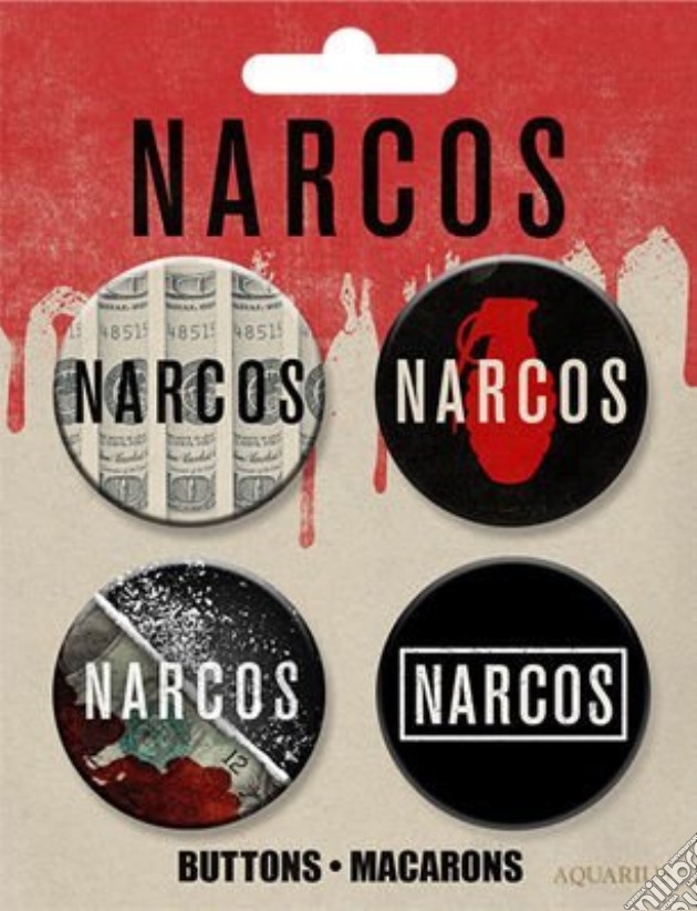 Narcos Logos Buttons 4 Pack gioco