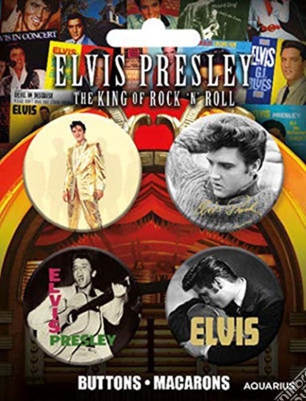 Elvis Buttons 4 Pack gioco di Aquarius