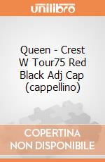 Queen - Crest W Tour75 Red Black Adj Cap (cappellino) gioco