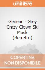 Generic - Grey Crazy Clown Ski Mask (Berretto) gioco di Bioworld