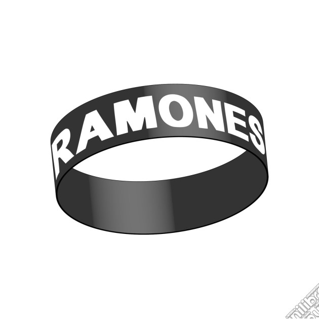 Ramones - Black. Logo Rubber Wristband (bracciale) gioco di Bioworld