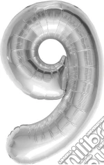 Northstar Balloons: Pallone 16/40Cm 16' Numero 9 - Argento giochi