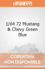 1/64 72 Mustang & Chevy Green Blue gioco