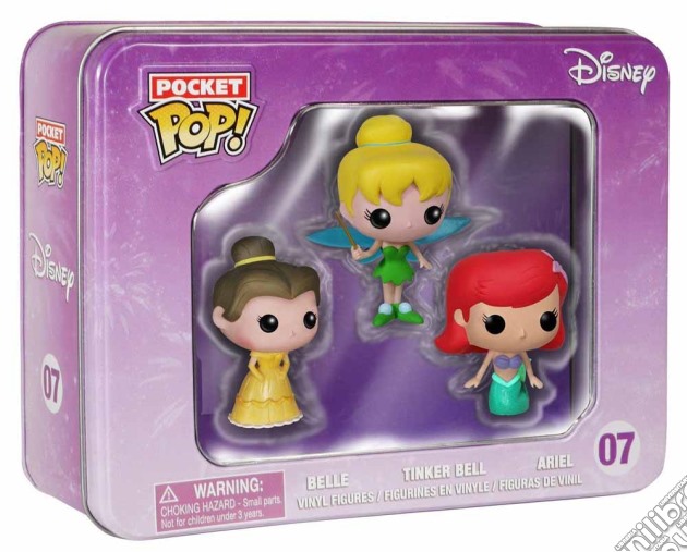 Funko - Pocket Pop! 3-pack Tin - Disney - Belle, Tinker Bell, Ariel gioco