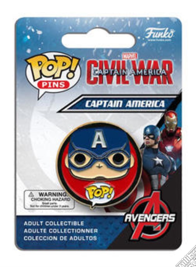 Funko Pop Pins: Civil War - Captain America - Funko Pop Pins: Civil War - Captain America (vfig) gioco