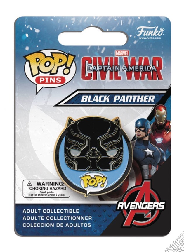 Funko - Pop! Pins - Marvel - Captain America Cw - Black Panther gioco