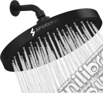 Sparkpod Fixed Shower Head 20 Cm Round Matte Black giochi