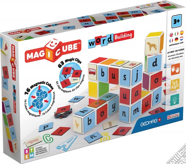 Geomag: Magicube - Word Building 16 Cubes+63 Clips gioco