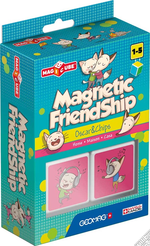 Geomag 105 - Magicube - Magnetic Friendship Oscar & Chips - Casa gioco di Geomag
