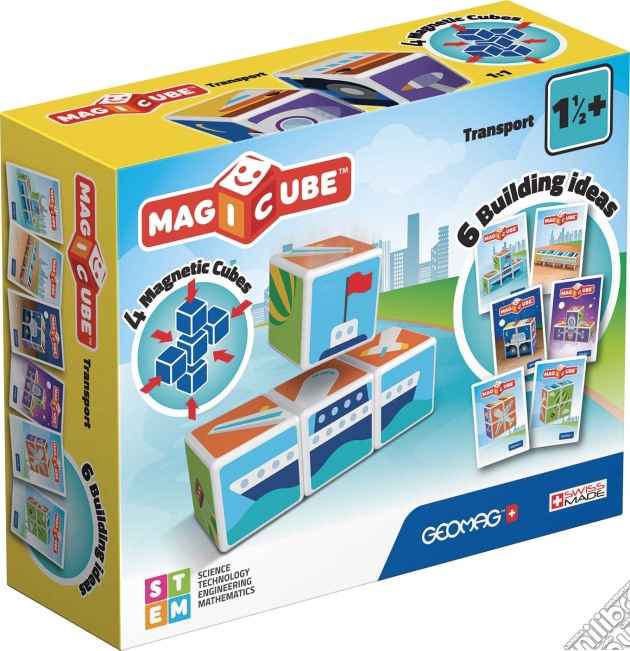 Geomag 122 - Magicube - Transport 4 Cubes gioco di Geomag