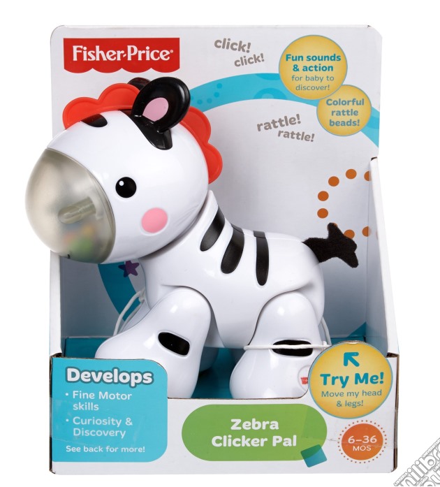 Mattel CGG83 - Fisher Price - Amico Clicker - Zebra gioco di Fisher Price