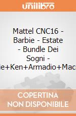 Mattel CNC16 - Barbie - Estate - Bundle Dei Sogni - Barbie+Ken+Armadio+Macchina gioco