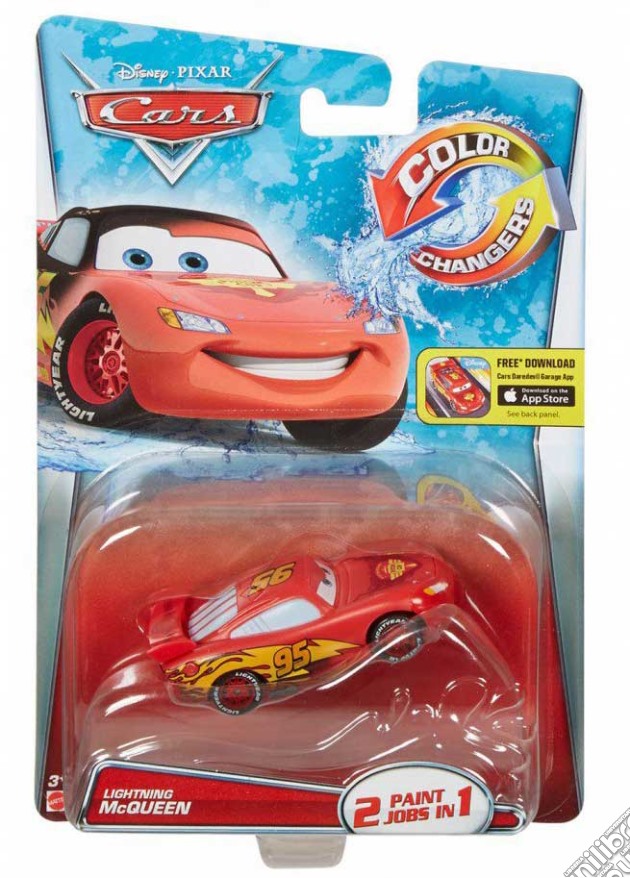 Mattel DHF46 - Cars - Veicolo Cambia Colore Tv Drivers Die Cast Saetta McQueen gioco