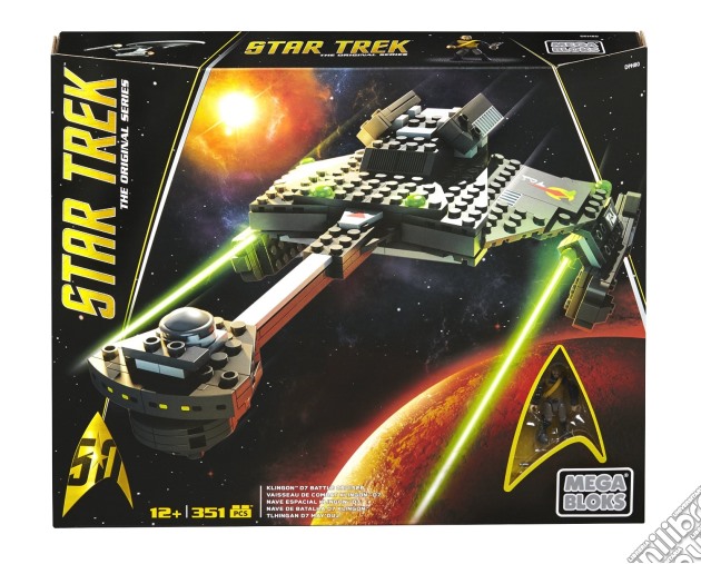 Mega Bloks DPH80 - Star Trek - Incrociatore Da Battaglia Klingon D7 gioco