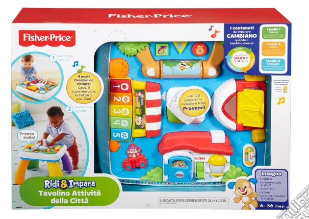 Mattel DRH33 - Fisher Price - Tavolino Attivita' Della Citta' gioco di Fisher Price