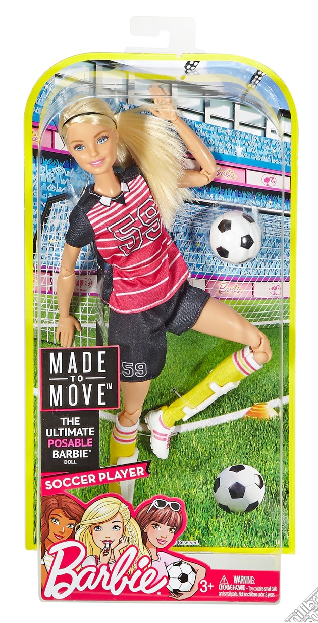 Mattel DVF69 - Barbie - Snodata - Sport - Calcio - Bionda gioco di Mattel
