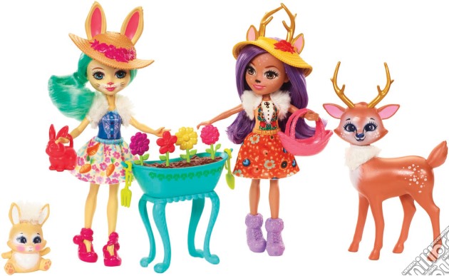 Mattel FDG01 - Enchantimals - Multipack - 2 Bambole Con Coniglietto E Cerbiatto gioco di Mattel