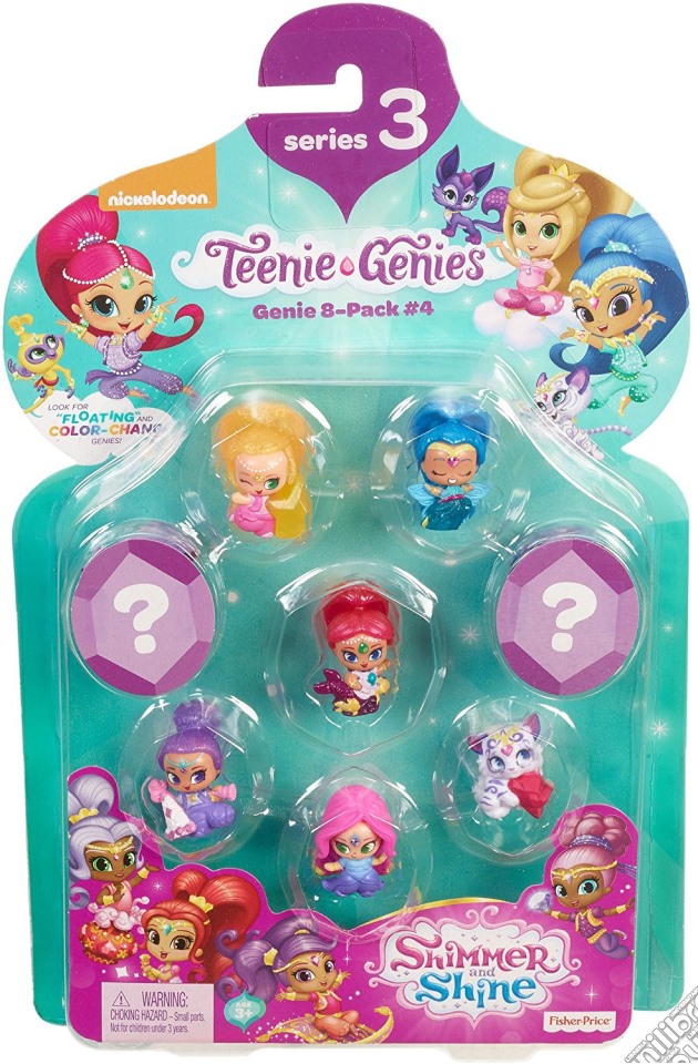 Mattel FHN88 - Shimmer And Shine - Teenie Genies - Geniette A Sorpresa - Serie 3 - Multi Pack D gioco di Fisher Price