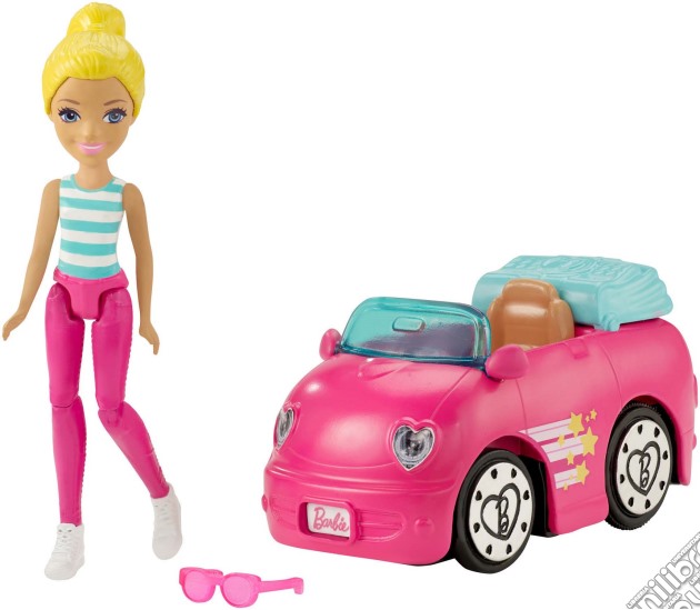Mattel FHV77 - Barbie - Barbie Parti E Via Con Macchina Rosa gioco di Mattel