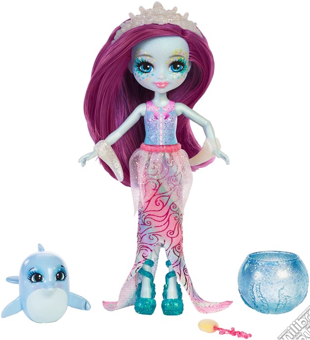 Mattel FKV55 - Enchantimals - Bambola Cambia Colore + Amico Cucciolo - Dolce Il Delfino gioco di Mattel