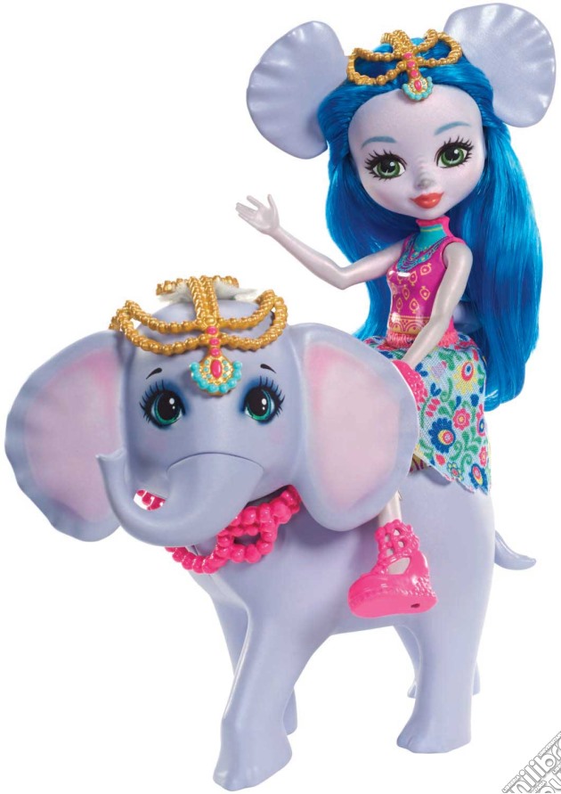 Mattel FKY73 - Enchantimals - Bambola + Amico Cucciolo Large - Ekaterina L'Elefante gioco di Mattel